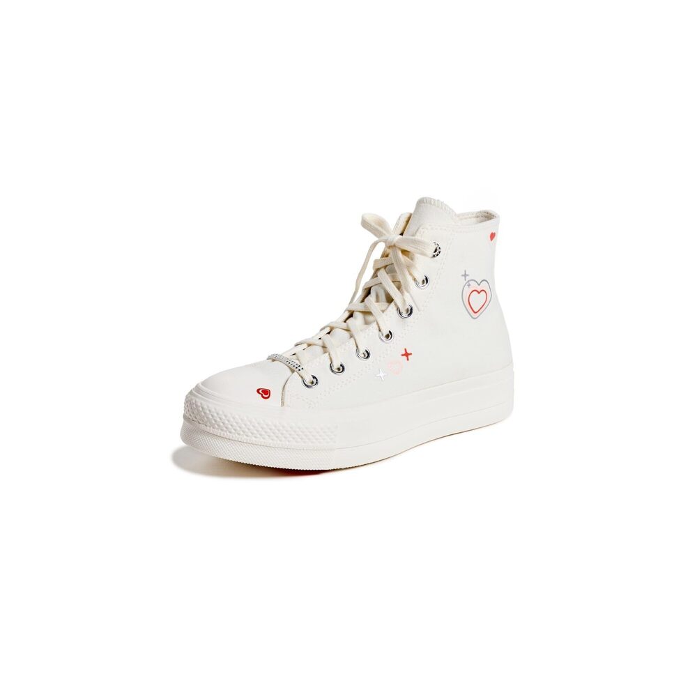 Converse Womens Chuck Taylor All Star Lift , White/Pink 5M US
